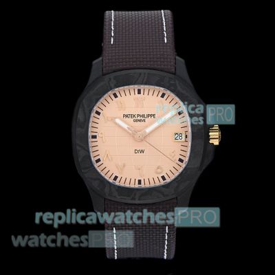 DIW Super Clone Patek Philippe Aquanaut Carbon Fiber Case Middle East Dial Watch 